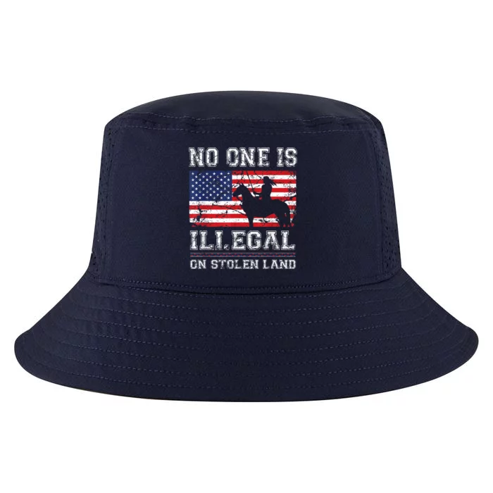 Native American No One Is Illegal On Stolen Land Cool Comfort Performance Bucket Hat