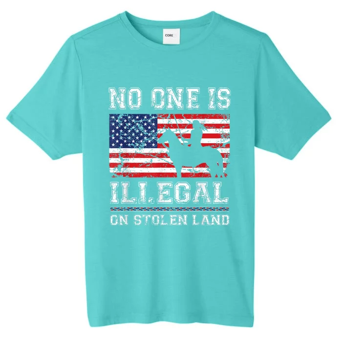 Native American No One Is Illegal On Stolen Land ChromaSoft Performance T-Shirt