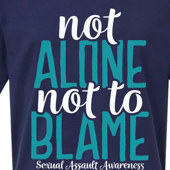 Not Alone Not To Blame Sexual Assault Awareness Sueded Cloud Jersey T-Shirt