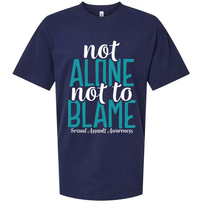 Not Alone Not To Blame Sexual Assault Awareness Sueded Cloud Jersey T-Shirt