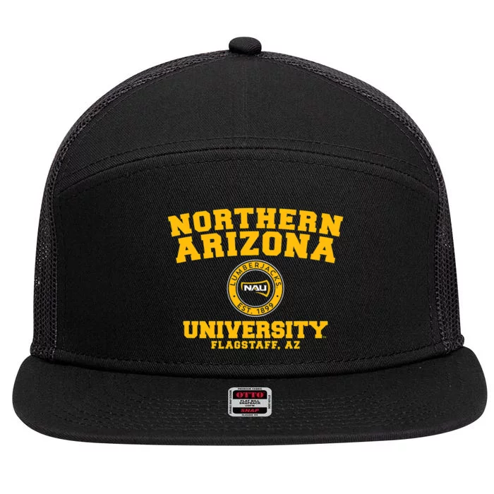 Northern Arizona NAU Lumberjacks Circle 7 Panel Mesh Trucker Snapback Hat