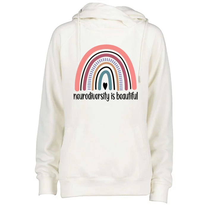 Neurodiversity Autism Neurodivergent Gift Womens Funnel Neck Pullover Hood