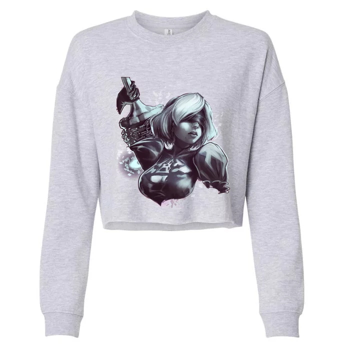 Nier Automata Cropped Pullover Crew