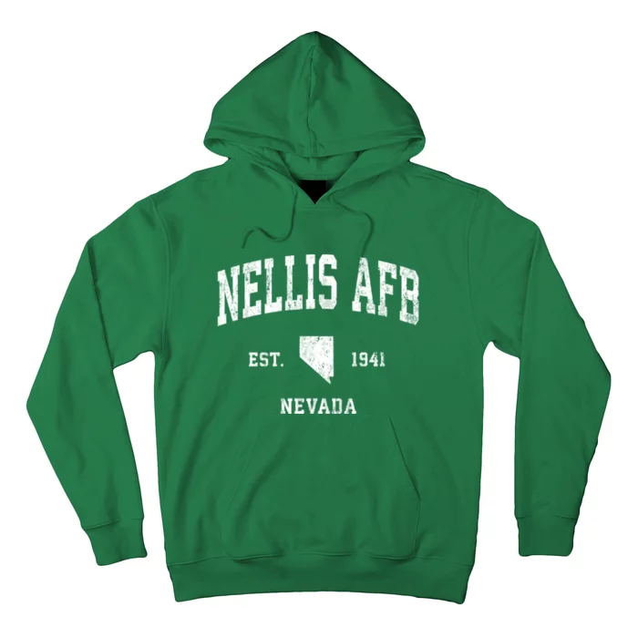 Nellis Afb Nevada Nv Vintage Established Athletic Hoodie