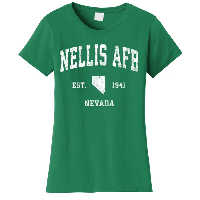 Nellis Afb Nevada Nv Vintage Established Athletic Women's T-Shirt