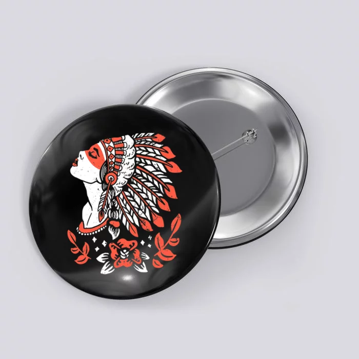 Native American No More Stolen Sisters MMIW Button