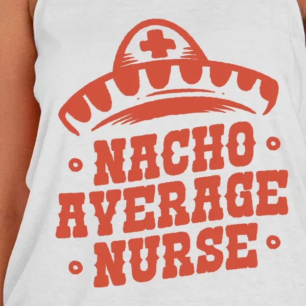 Nacho Average Nurse Cute Gift Women's Knotted Racerback Tank