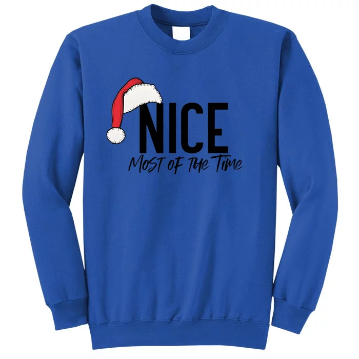 Naughty And Nice Humorous Christmas Couple Tall Sweatshirt