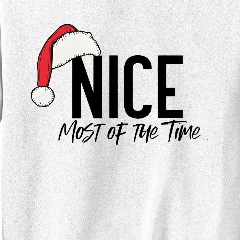 Naughty And Nice Humorous Christmas Couple Sweatshirt