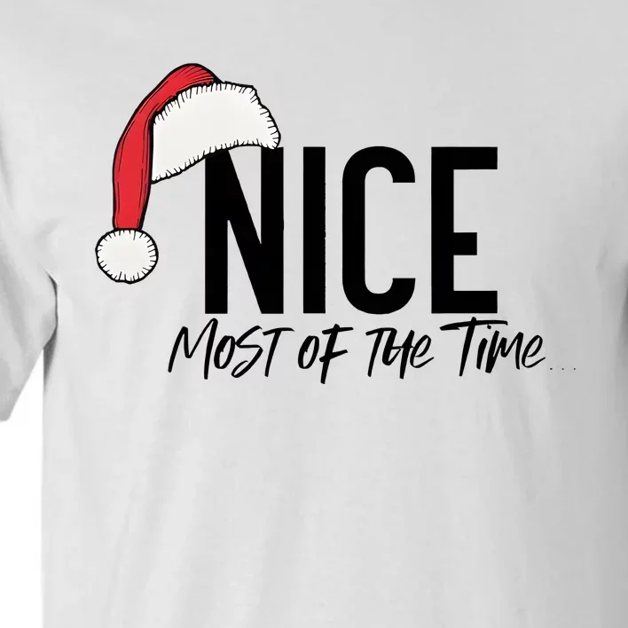 Naughty And Nice Humorous Christmas Couple Tall T-Shirt