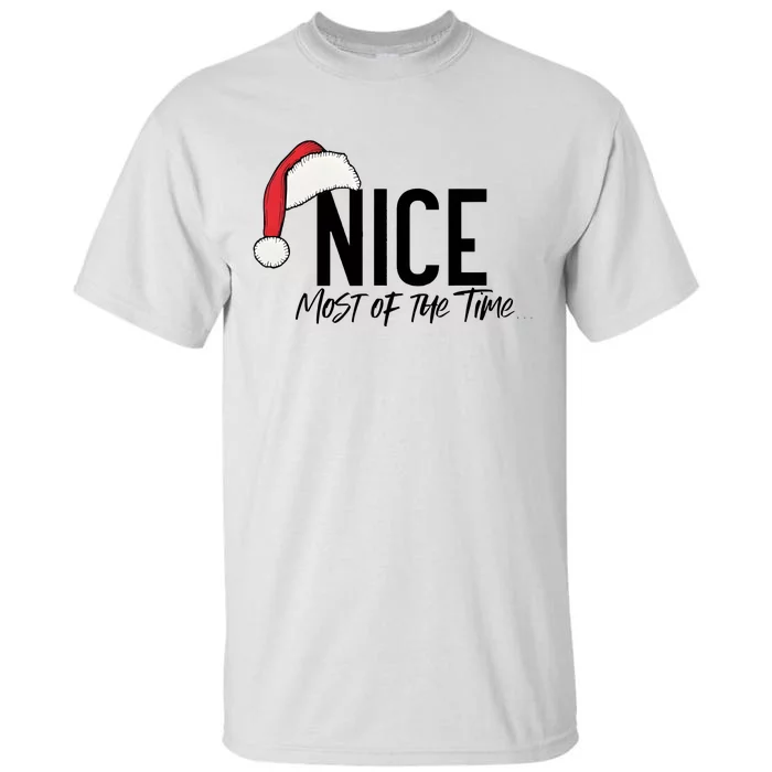 Naughty And Nice Humorous Christmas Couple Tall T-Shirt