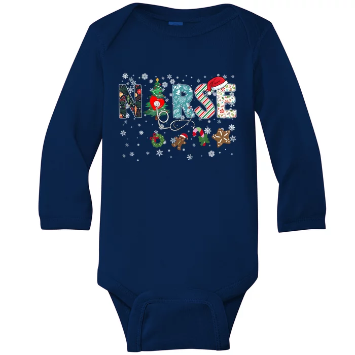 Nursing And Nurturing The Christmas Spirit Christmas Nurse Meaningful Gift Baby Long Sleeve Bodysuit