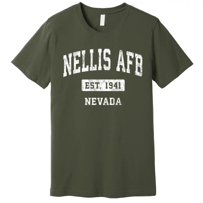 Nellis Afb Nevada Nv Vintage Sports Established Premium T-Shirt