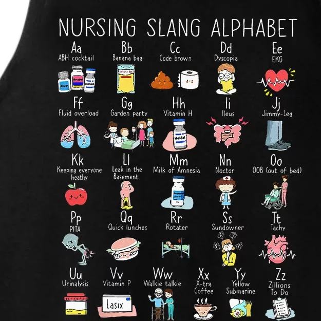 Nurse Alphabet Nurse ABCs Abcs Nursing Slang Terminologies Ladies Tri-Blend Wicking Tank