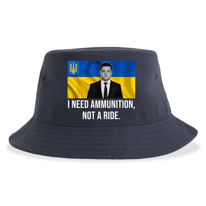 Need Ammunition Not A Ride Ukraine President Sustainable Bucket Hat