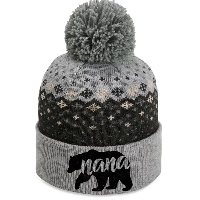 Nana Bear The Baniff Cuffed Pom Beanie