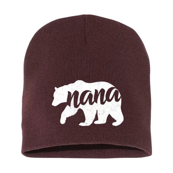 Nana Bear Short Acrylic Beanie