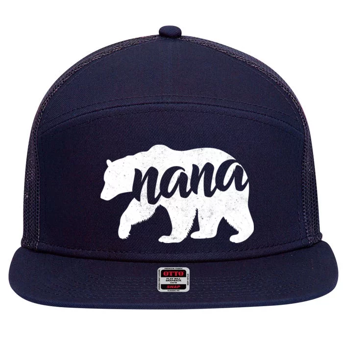 Nana Bear 7 Panel Mesh Trucker Snapback Hat