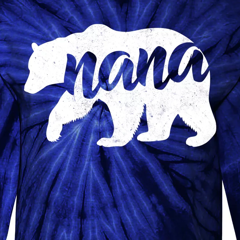 Nana Bear Tie-Dye Long Sleeve Shirt