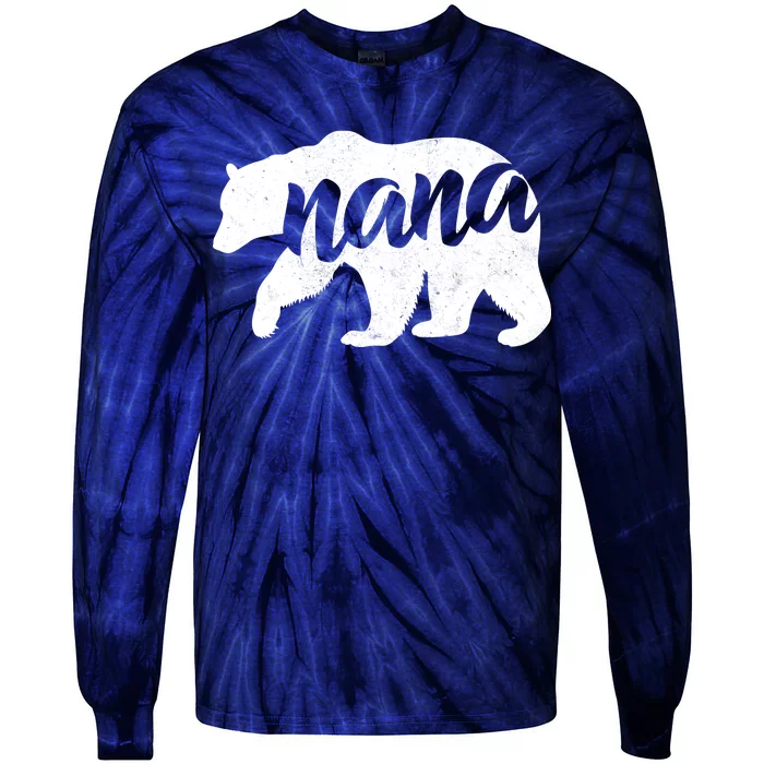 Nana Bear Tie-Dye Long Sleeve Shirt