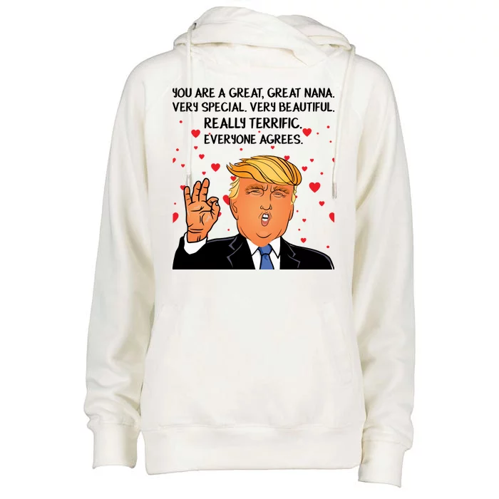 Nana Donald Trump Womens Funnel Neck Pullover Hood