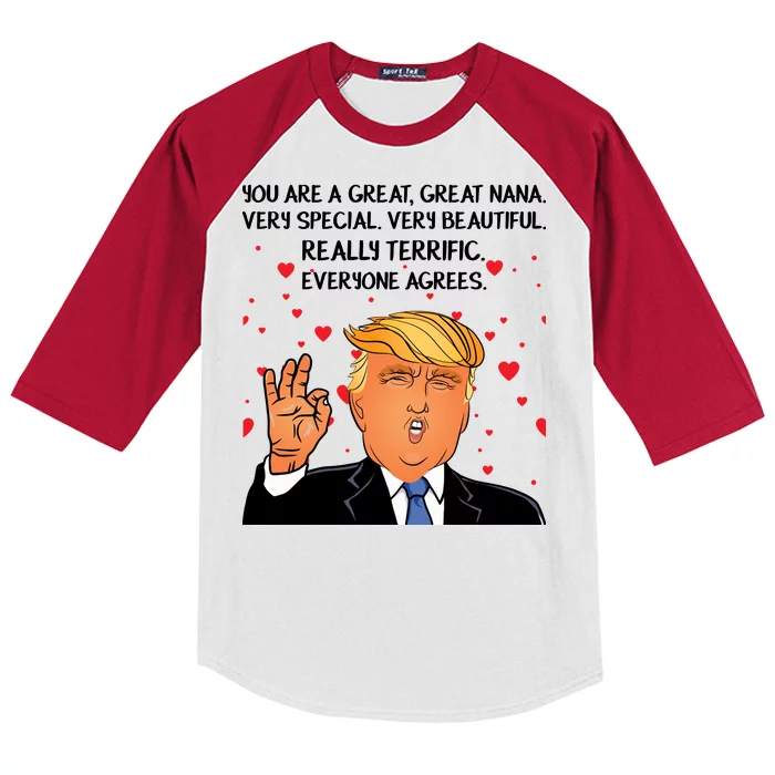 Nana Donald Trump Kids Colorblock Raglan Jersey