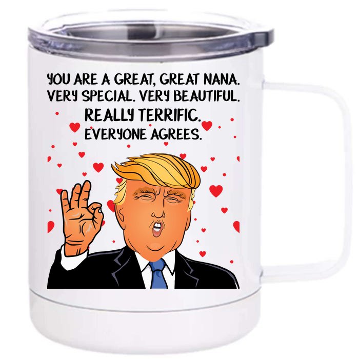 Nana Donald Trump Front & Back 12oz Stainless Steel Tumbler Cup