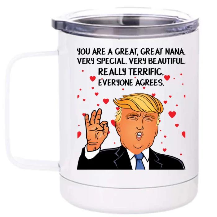 Nana Donald Trump Front & Back 12oz Stainless Steel Tumbler Cup