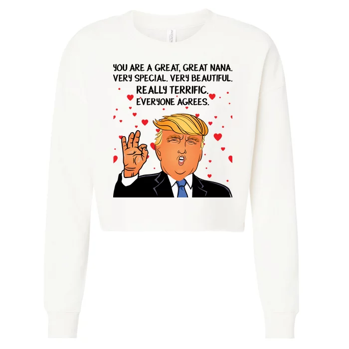 Nana Donald Trump Cropped Pullover Crew