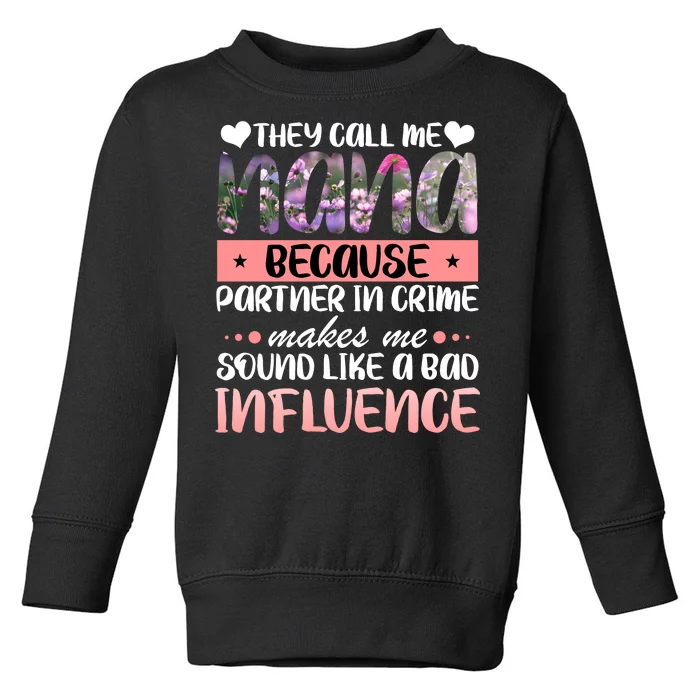 Nana Partner In Crime Toddler Sweatshirt