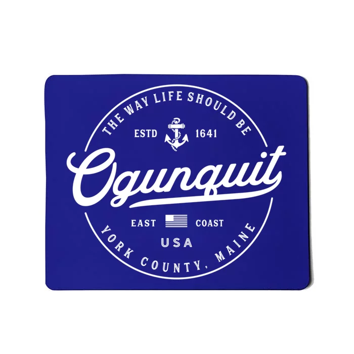 Nautical Anchor Ogunquit Maine Travel Vacation Gift Mousepad