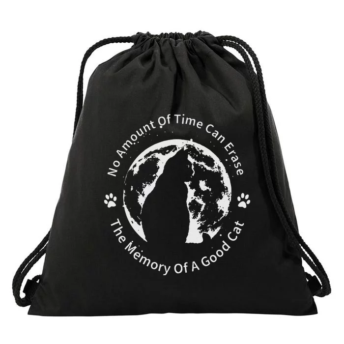 No Amount Of Time Can Erase The Memory Of A Good Cat Drawstring Bag