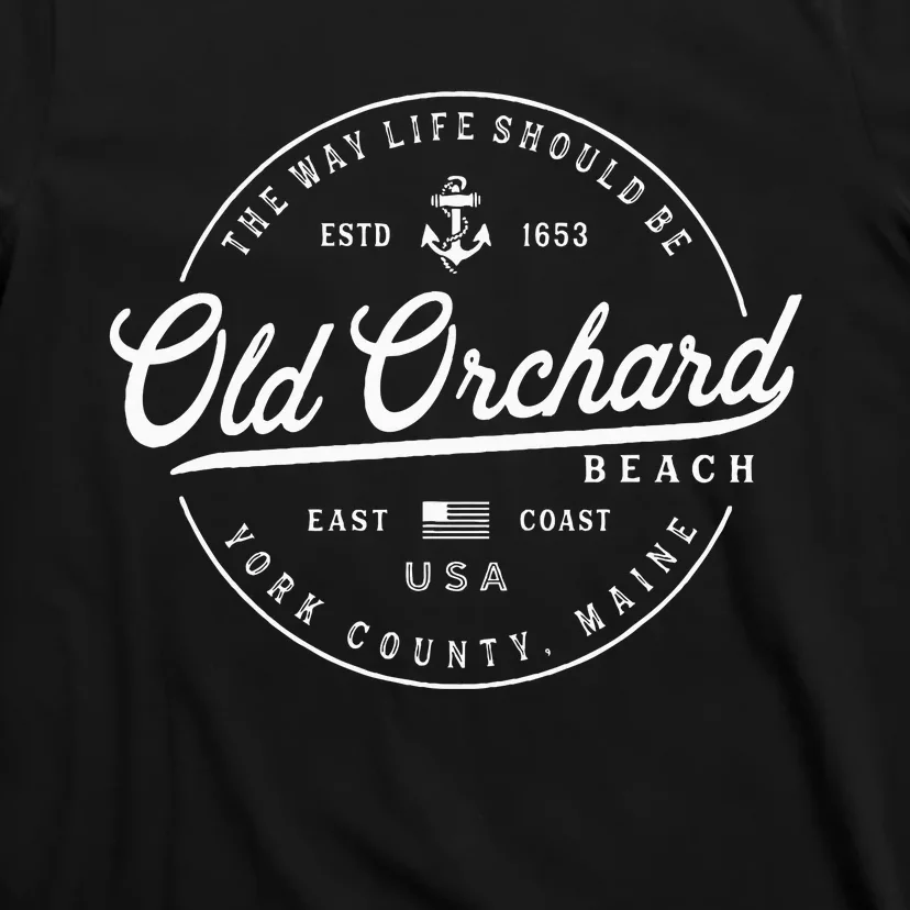 Nautical Anchor Old Orchard Beach Maine Travel Vacation T-Shirt