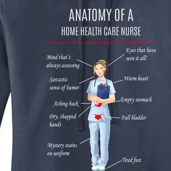 Nurse Anatomy Of A Home Health Care Nurse Funny Gift Women's Pullover Hoodie