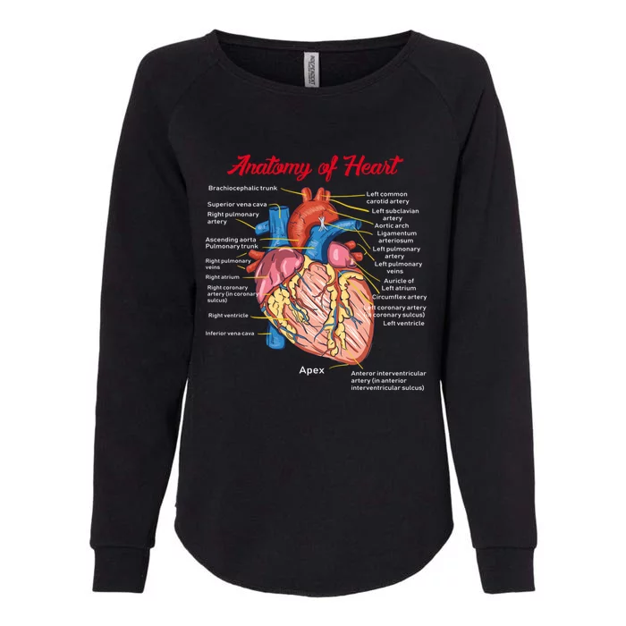 Nurse Anatomy Of Heart Art Cute Gift Womens California Wash Sweatshirt