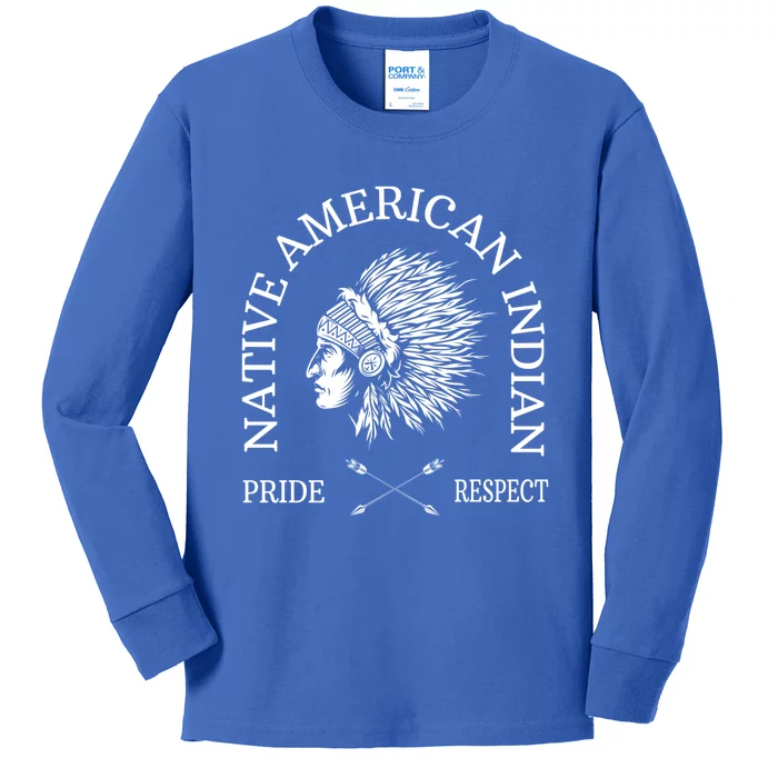 Native American Pride Respect Arrows Meaningful Gift Kids Long Sleeve Shirt