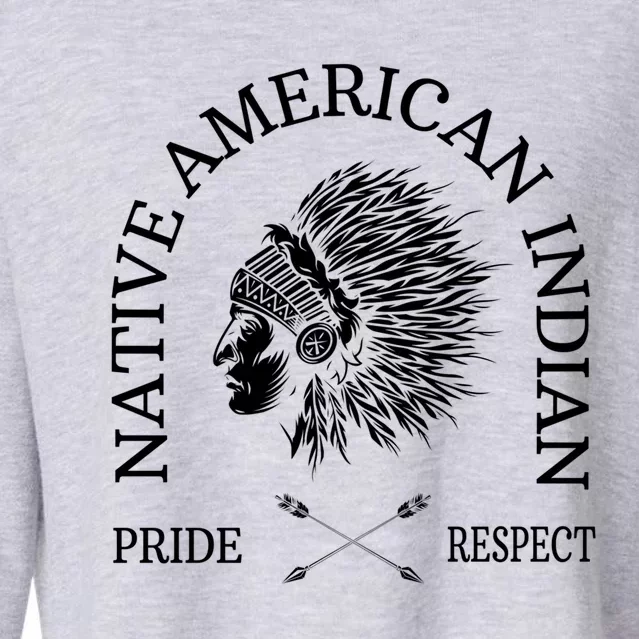 Native American Pride Respect Arrows Meaningful Gift Cropped Pullover Crew