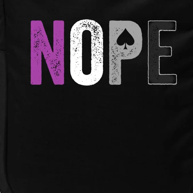 Nope Asexual Pride Meaningful Gift Asexuality Ace Flag Ally Gift Impact Tech Backpack