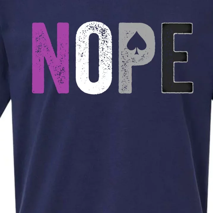 Nope Asexual Pride Meaningful Gift Asexuality Ace Flag Ally Gift Sueded Cloud Jersey T-Shirt