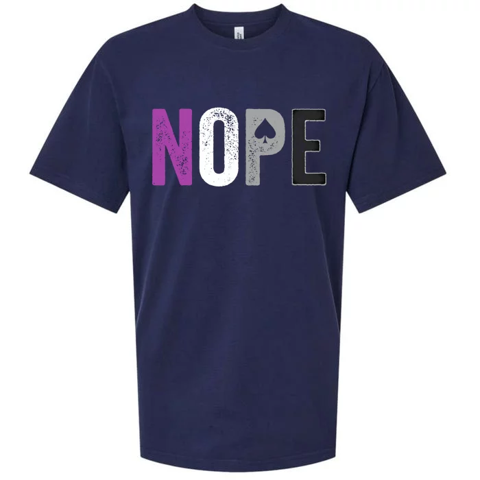 Nope Asexual Pride Meaningful Gift Asexuality Ace Flag Ally Gift Sueded Cloud Jersey T-Shirt