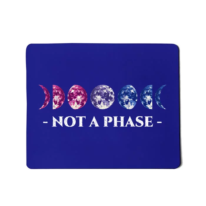 Not A Phase Bisexual Lgbtq Bi Pride Flag Moon Gift Tee Gift Mousepad