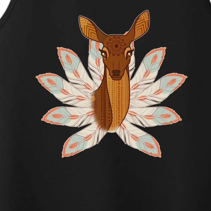 Native American Pattern Totem Deer Performance Tank