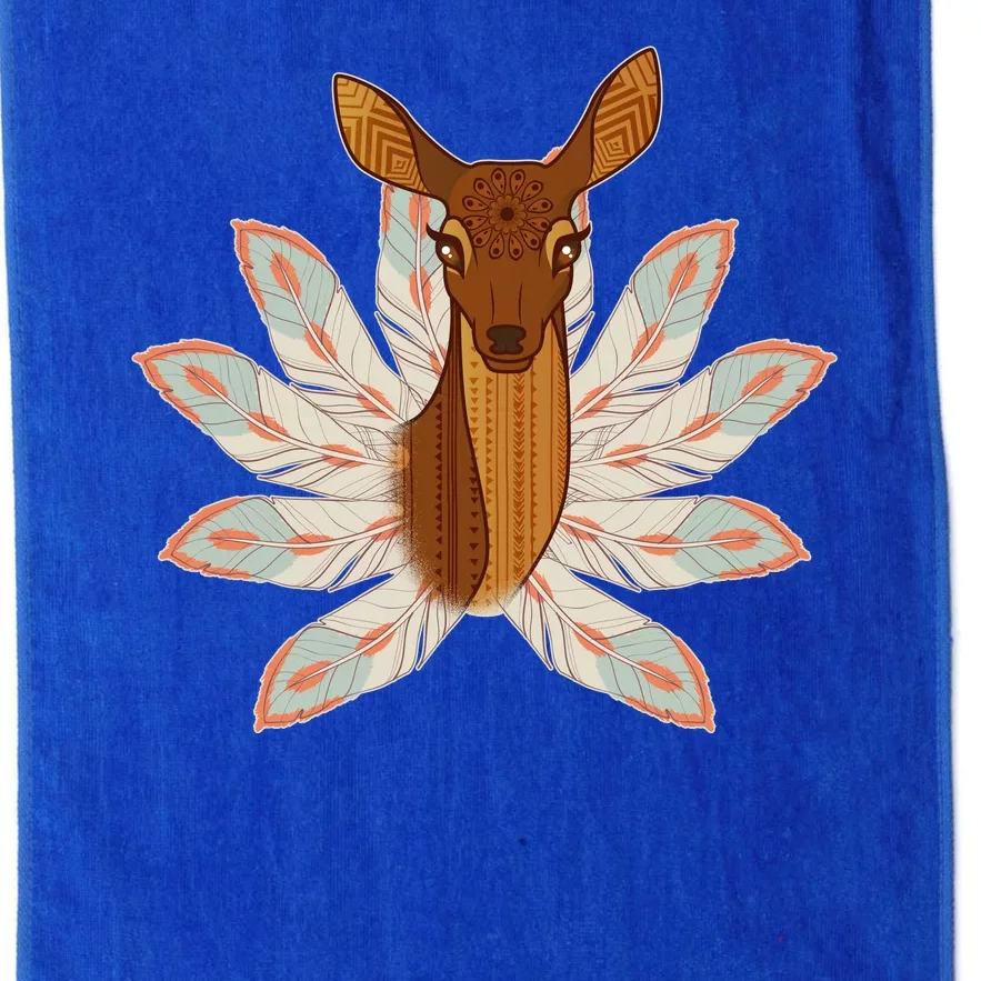 Native American Pattern Totem Deer Platinum Collection Golf Towel