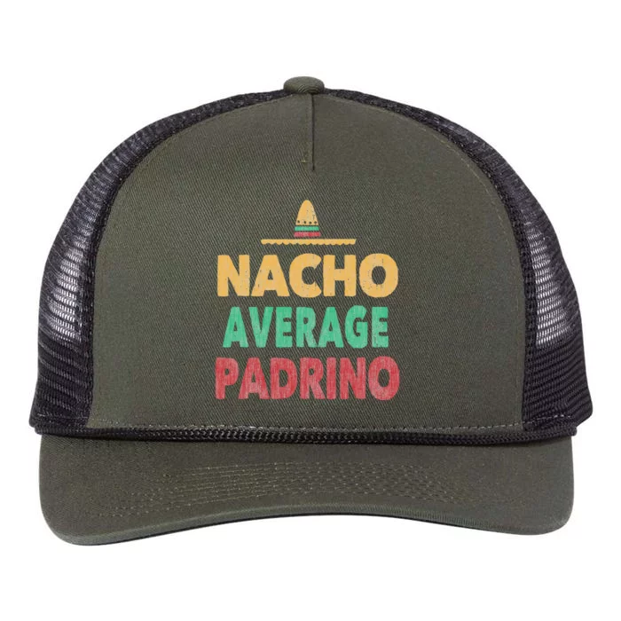 Nacho Average Padrino Mexican Hat Gift Tee Retro Rope Trucker Hat Cap