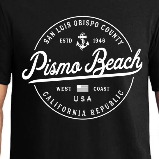 Nautical Anchor Pismo Beach California Travel Vacation Great Gift Pajama Set