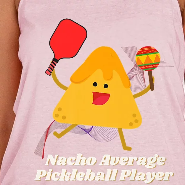 Nacho Average Pickleball Player Premium Women's Knotted Racerback Tank