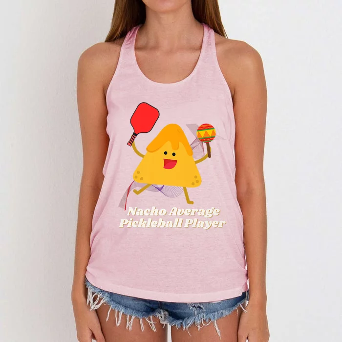 Nacho Average Pickleball Player Premium Women's Knotted Racerback Tank