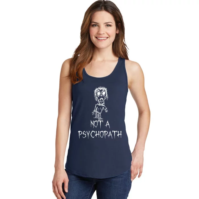 Not A Psychopath Halloween Costume Word Design Ladies Essential Tank