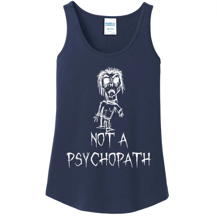 Not A Psychopath Halloween Costume Word Design Ladies Essential Tank