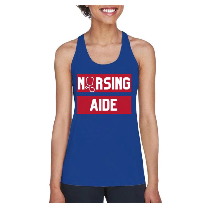 Nursing Aide Profession Job Work Practical Nurse Nursing Aid Gift Women's Racerback Tank